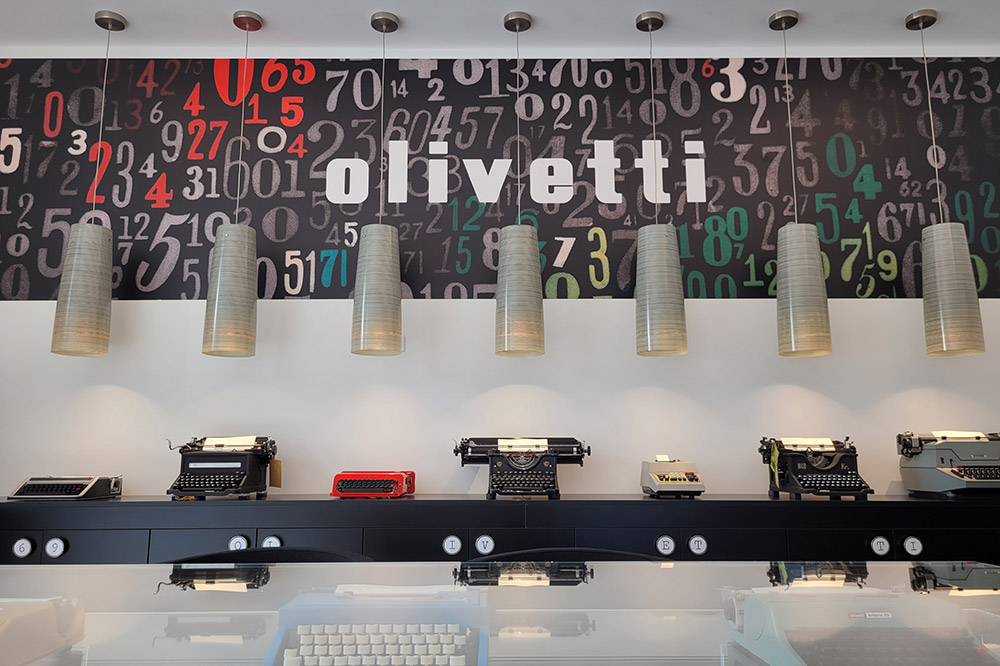 Olivetti museum at Ancorotti Cosmetics - respecting the existing